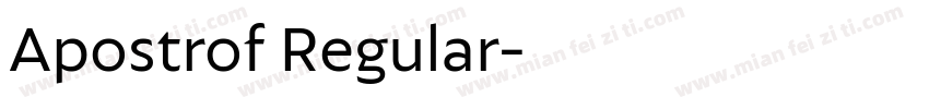 Apostrof Regular字体转换